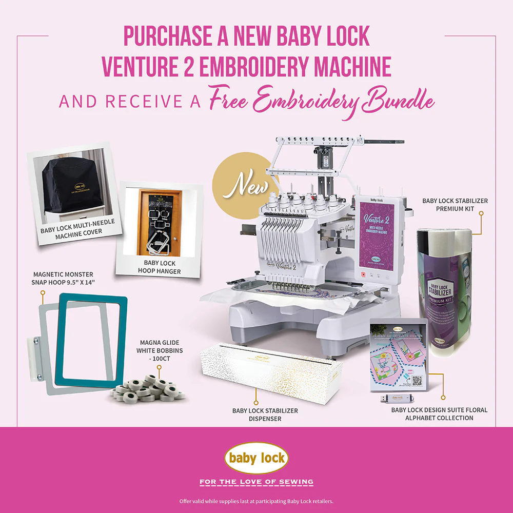 Baby Lock Venture 2 10-Needle Embroidery Machine - Image 4