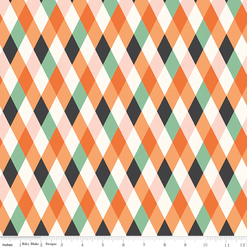 Frank and Friends DIAMONDS MULTI C17473-MULTI Fabric Yardage - Image 2