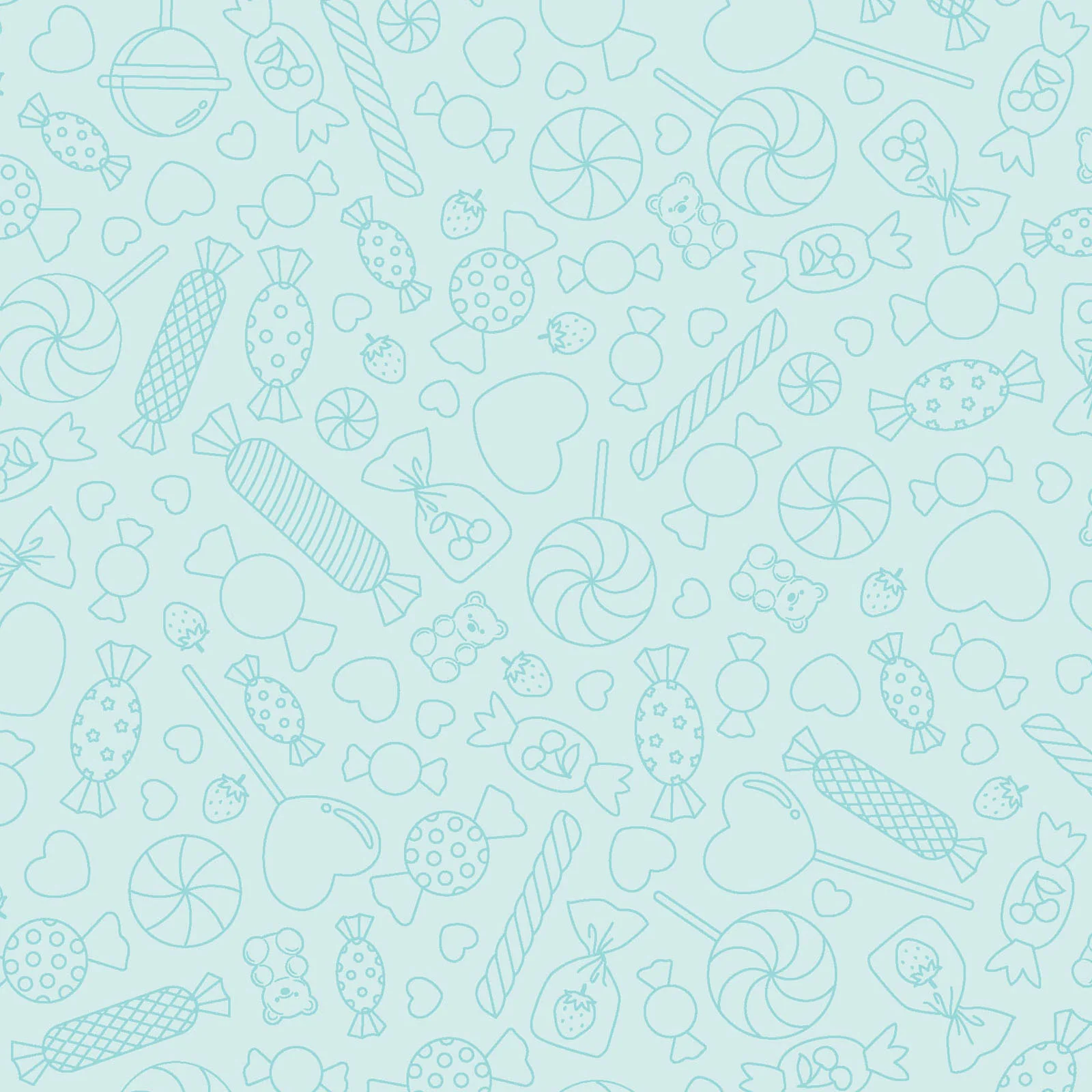 Kimberbell Maywood Studios Sweet Shoppe Candy Lines Blue MAS11027-B Fabric Yardage