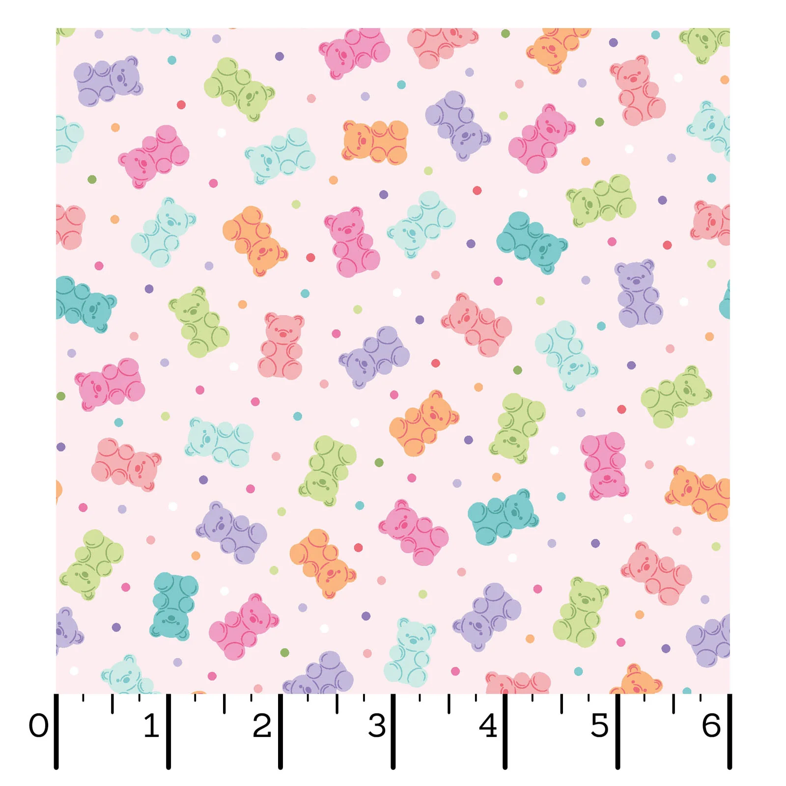 Kimberbell Maywood Studios Sweet Shoppe Gummy Bears Pink MAS11029-P Fabric Yardage - Image 2