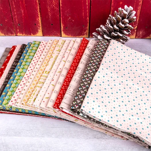 Let's Make a Snowman Sew Along Quilt Kit Featuring Home Town Holiday by Lori Holt - Image 3
