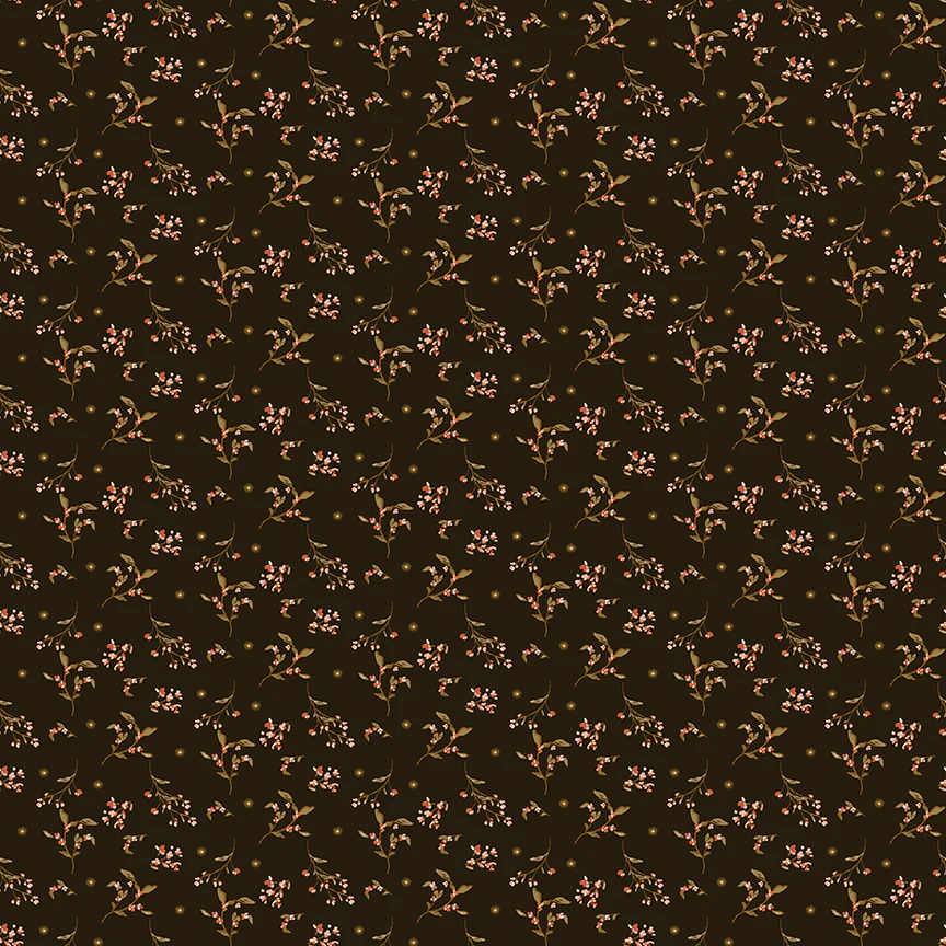 Riley Blake Morning Latte Berries Espresso C16925-ESPRESSO Fabric Yardage