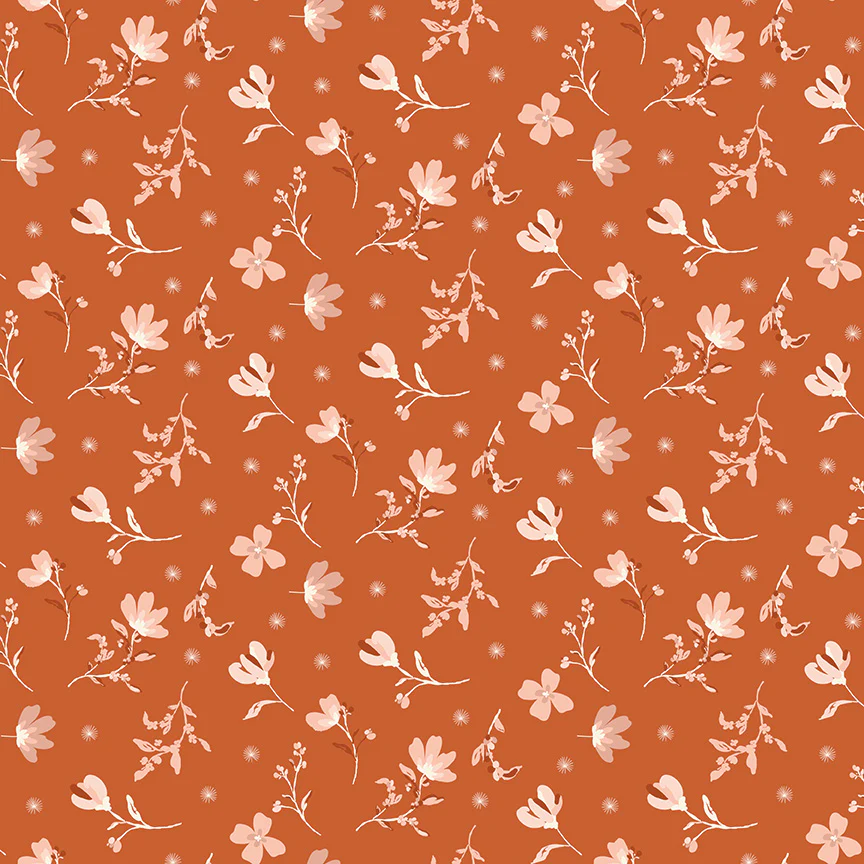 Riley Blake Morning Latte Floral Spice C16921-SPICE Fabric Yardage