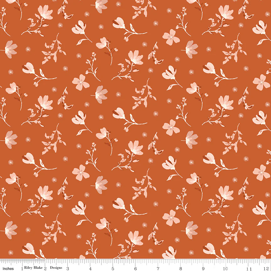 Riley Blake Morning Latte Floral Spice C16921-SPICE Fabric Yardage - Image 2