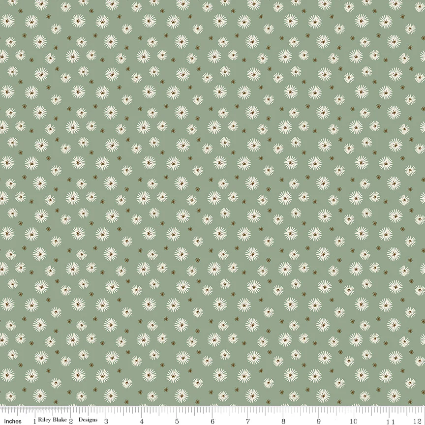 Riley Blake Morning Latte Seedpods Aloe C16924-ALOE Fabric Yardage - Image 2