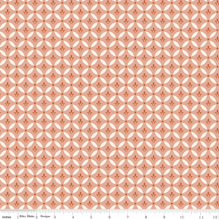 Riley Blake Morning Latte Tile Pink C16922-PINK Fabric Yardage - Image 2