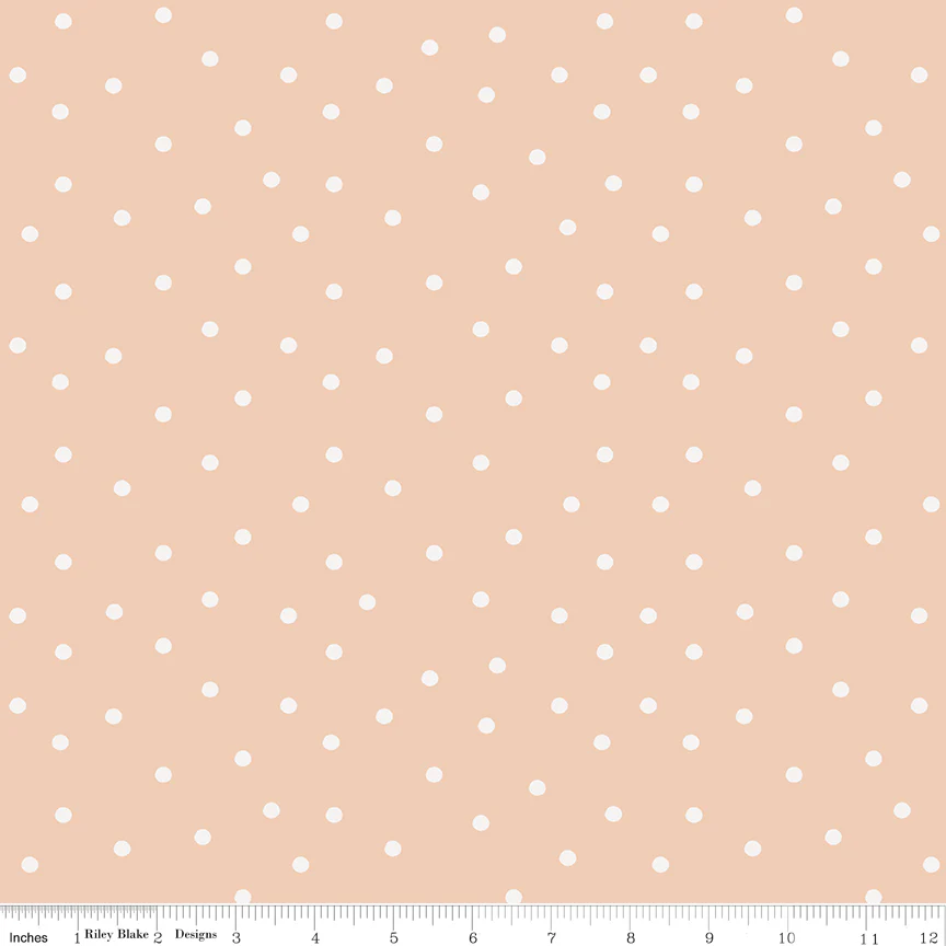 Riley Blake Sunflower Whispers by Lisa Audit Fabric C16673-BLUSH Dots Blush - Image 2