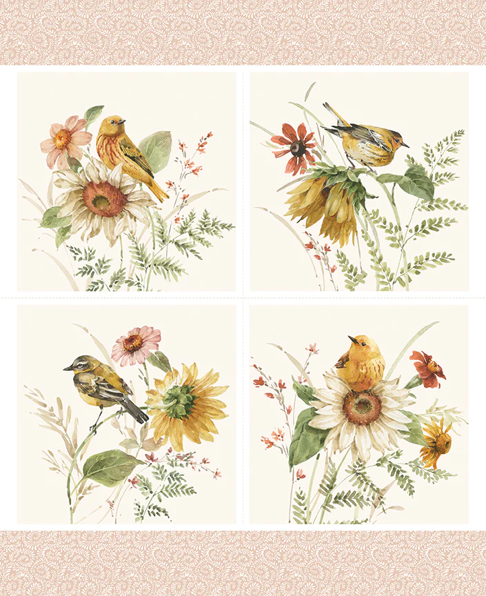 Riley Blake Sunflower Whispers by Lisa Audit Quilt Panel PD16675-PANEL