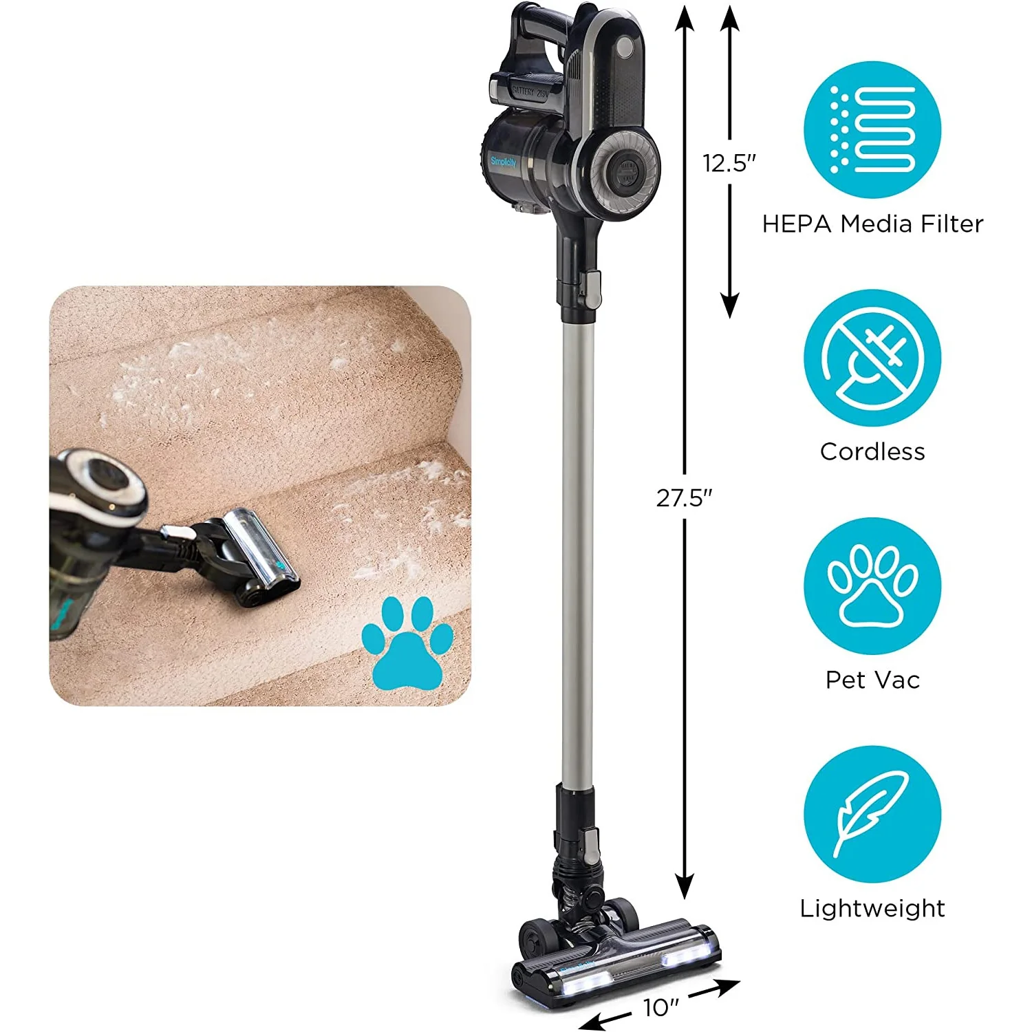 Simplicity S65D Deluxe Cordless Stick Vacuum - Image 16