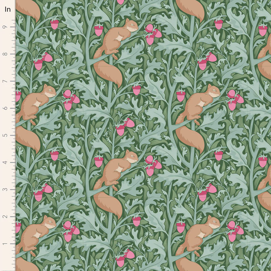 Tilda Hibernation SQUIRELDREAM SAGE TIL100540 Fabric Yardage - Image 2