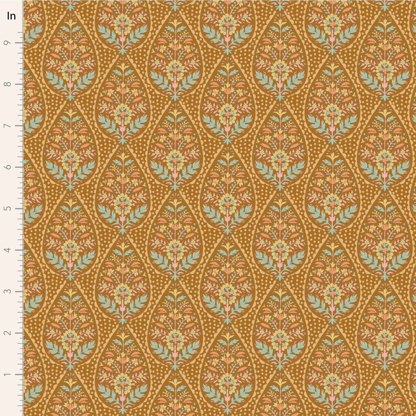 Tilda Sanctuary ADINA OCHRE TIL100566 Fabric Yardage