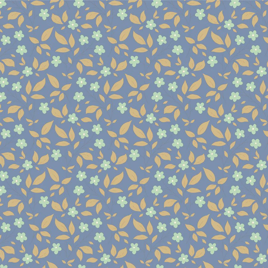 Tilda Sunday Brunch Blender TIPSY BLUE TIL110123 Fabric Yardage