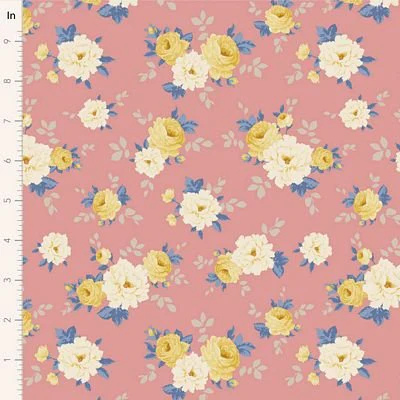 Tilda Sunday Brunch PERNILLE PINK TIL100593 Fabric Yardage
