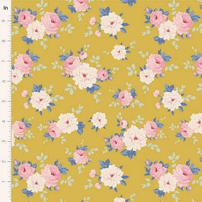 Tilda Sunday Brunch PERNILLE YELLOW TIL100588 Fabric Yardage
