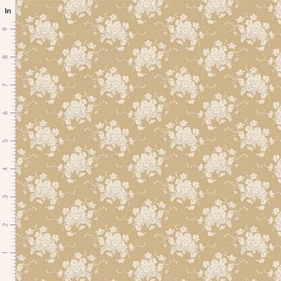 Tilda Sunday Brunch WHITE FLOWER SAND TIL100600 Fabric Yardage