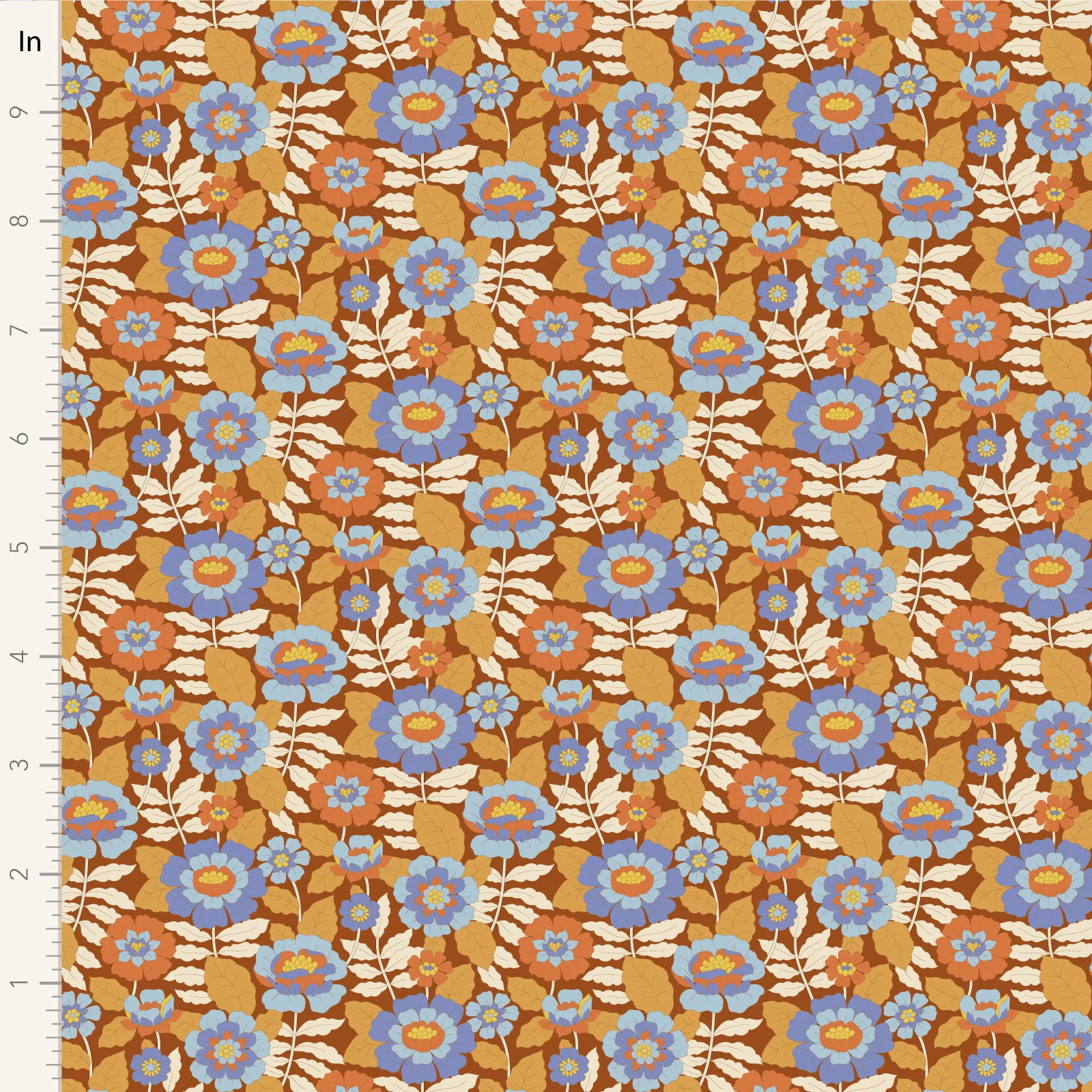 Tilda Wallflower Beverly Caramel TIL100612 Fabric Yardage - Image 2