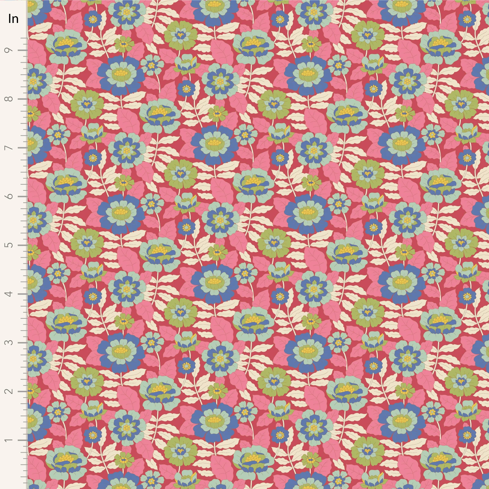 Tilda Wallflower Beverly Pink TIL100610 Fabric Yardage - Image 2