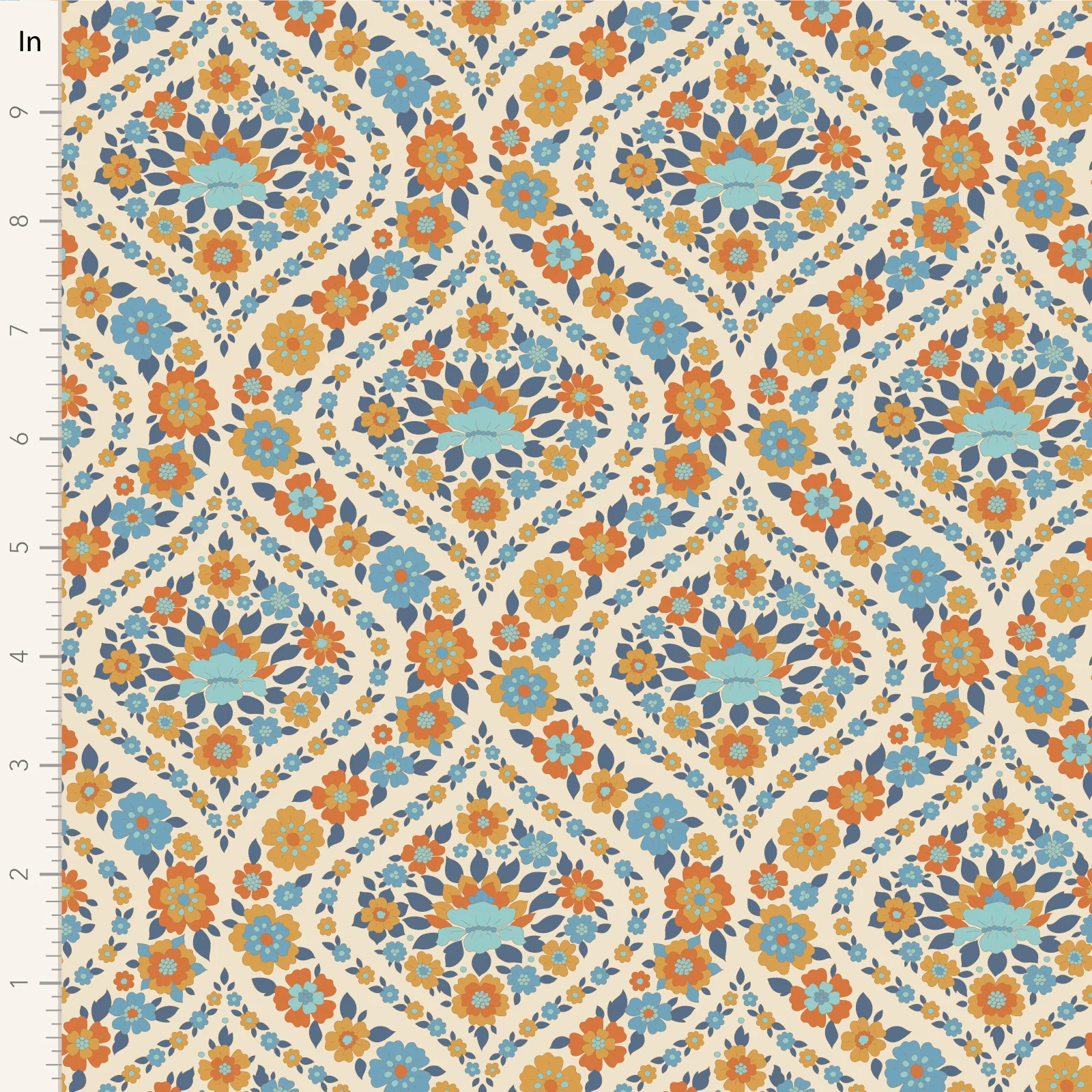 Tilda Wallflower Bianca Blue TIL100619 Fabric Yardage - Image 2