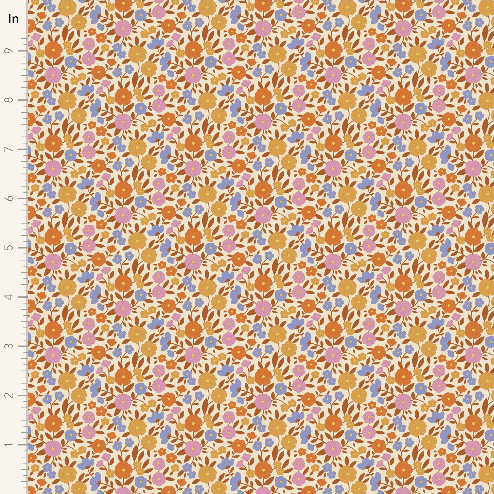 Tilda Wallflower Janice Caramel TIL100616 Fabric Yardage - Image 2