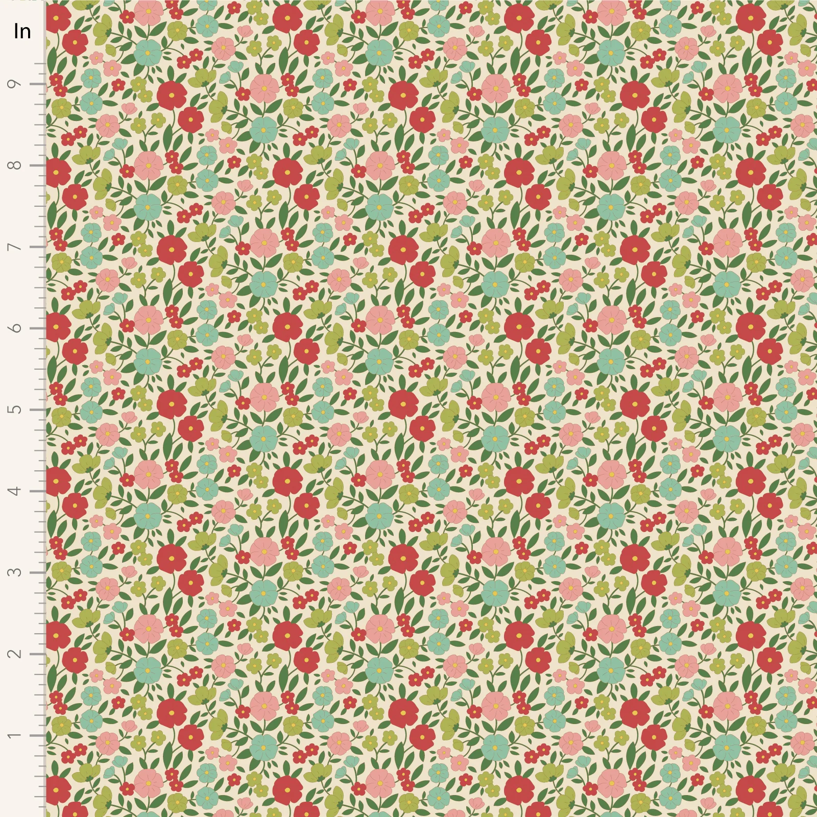Tilda Wallflower Janice Green TIL100613 Fabric Yardage - Image 2