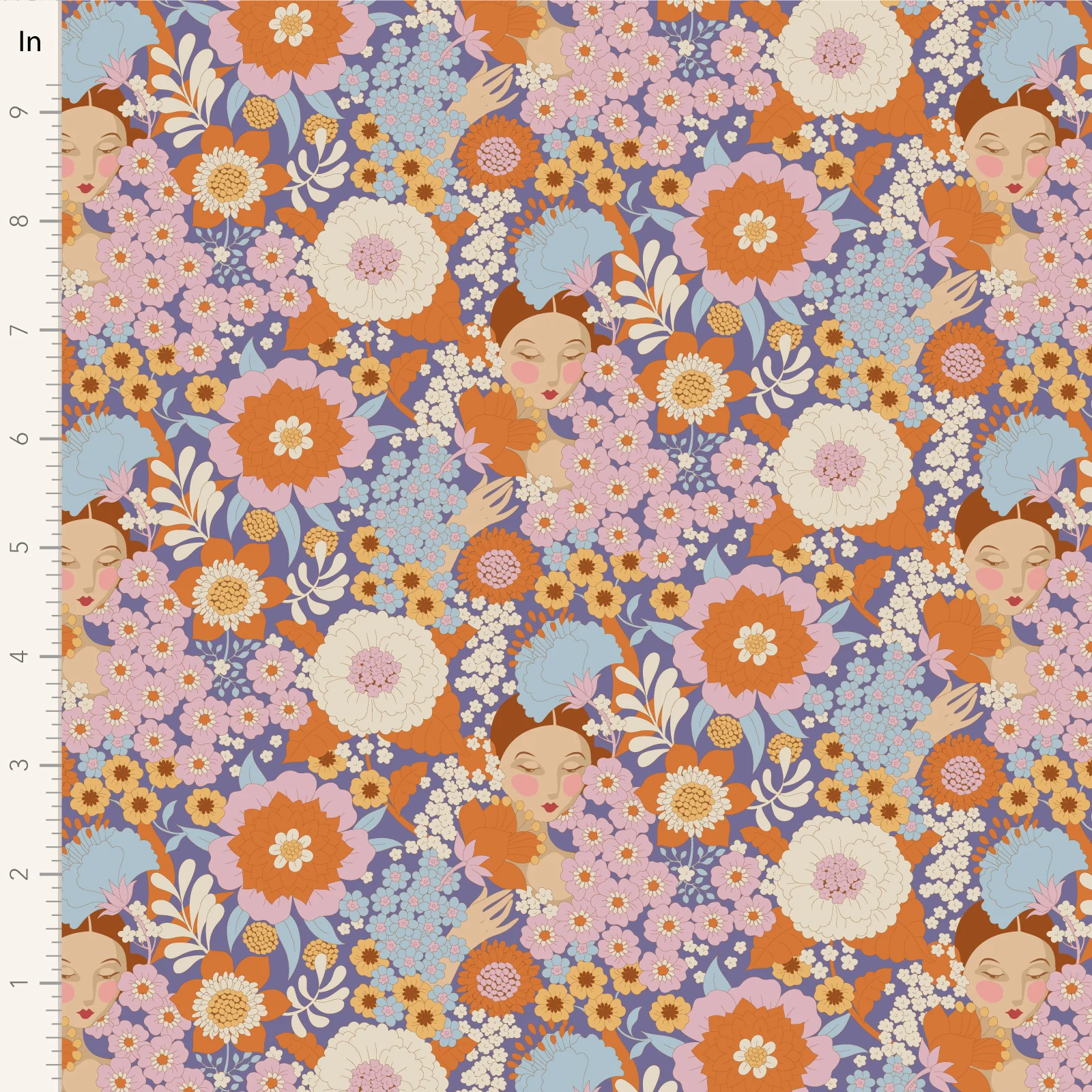 Tilda Wallflower Thristle TIL100608 Fabric Yardage - Image 2